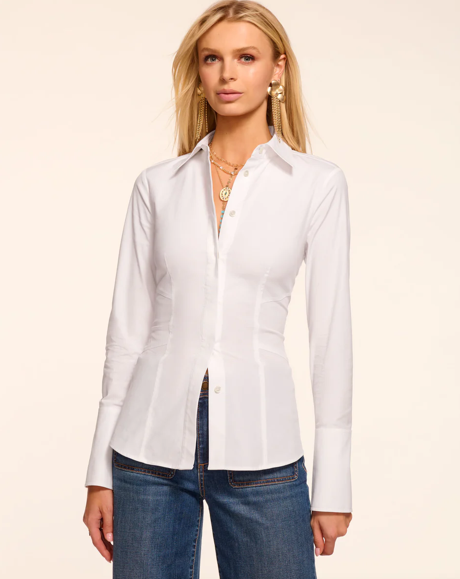 Steph Cotton Poplin Button Down Top
