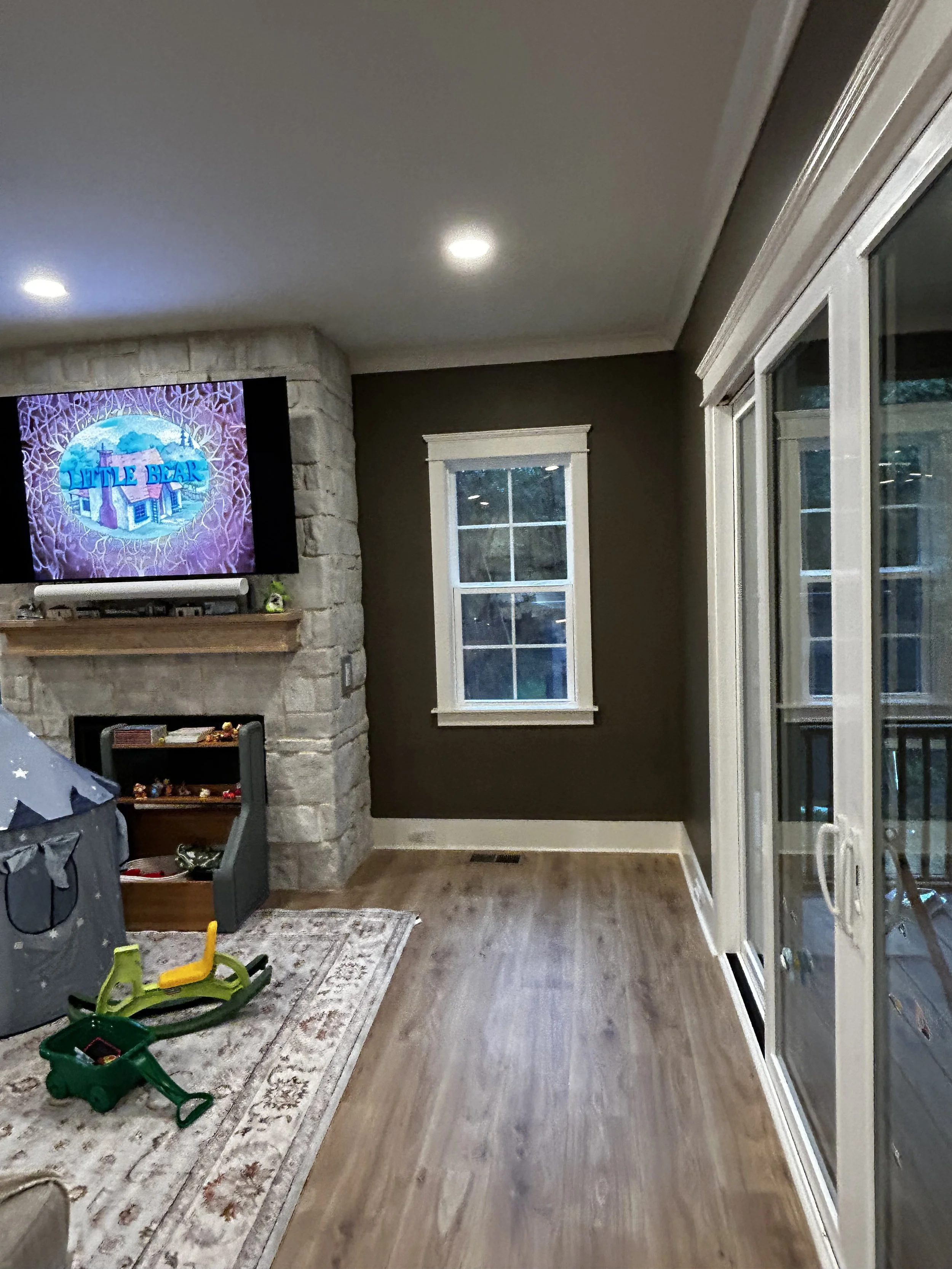 newly painted living area