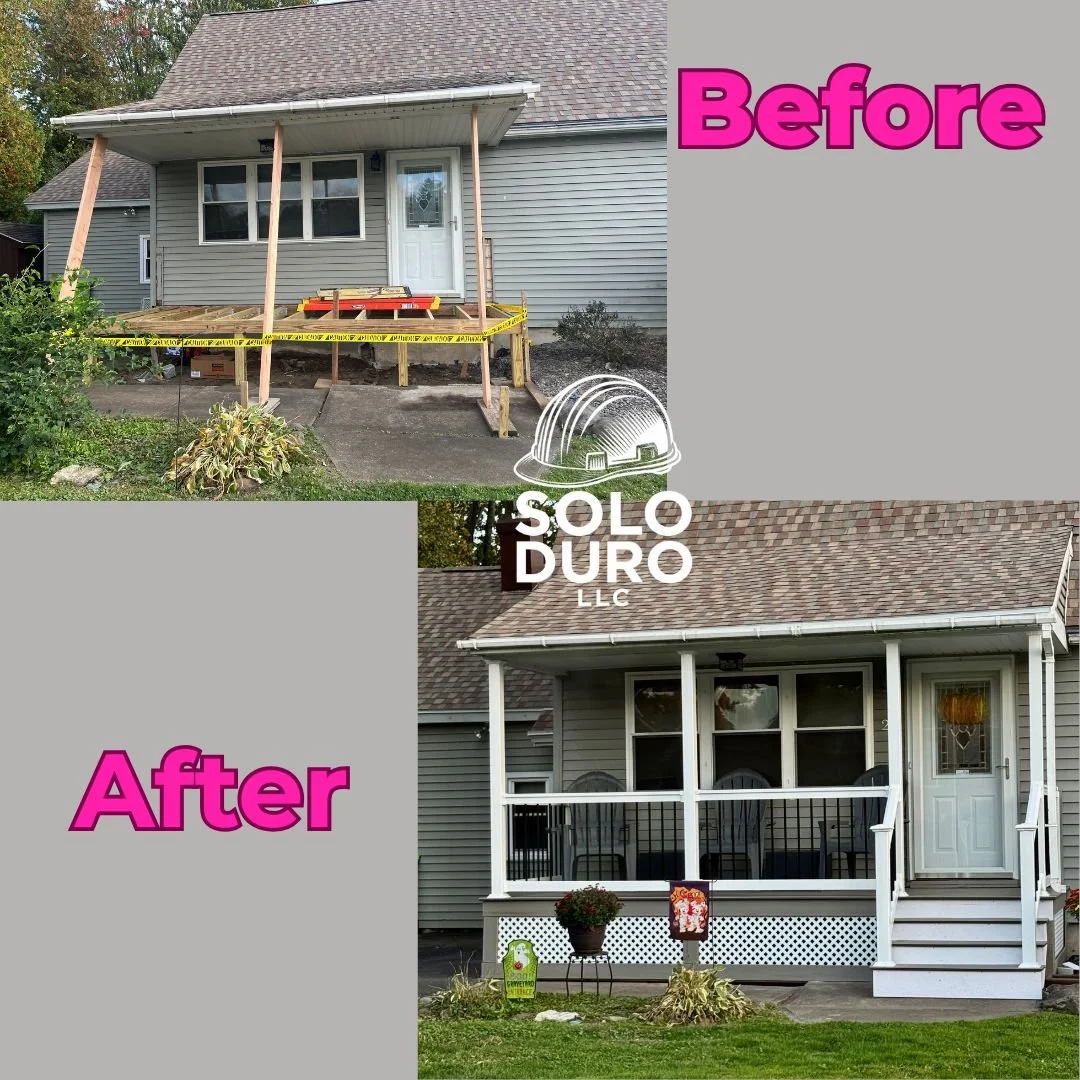 Call today at (315) 527-4354 to get your free estimate to schedule your porch makeover for the spring! 
.
.
.
#porch#construction#smallbusininess#uticany#newhartfordny#spring#freeestimate