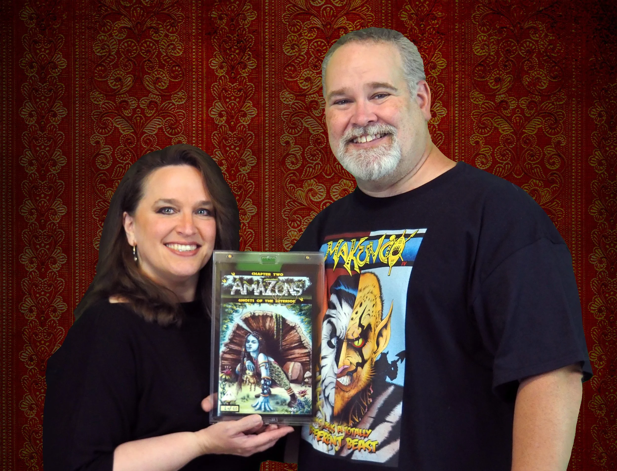 Stephanie's FIRST sci-fi/fantasy painting EVER. Now it's on the cover of my limited-print, signed-and-numbered AmaZon book. Congratulations, Steph!