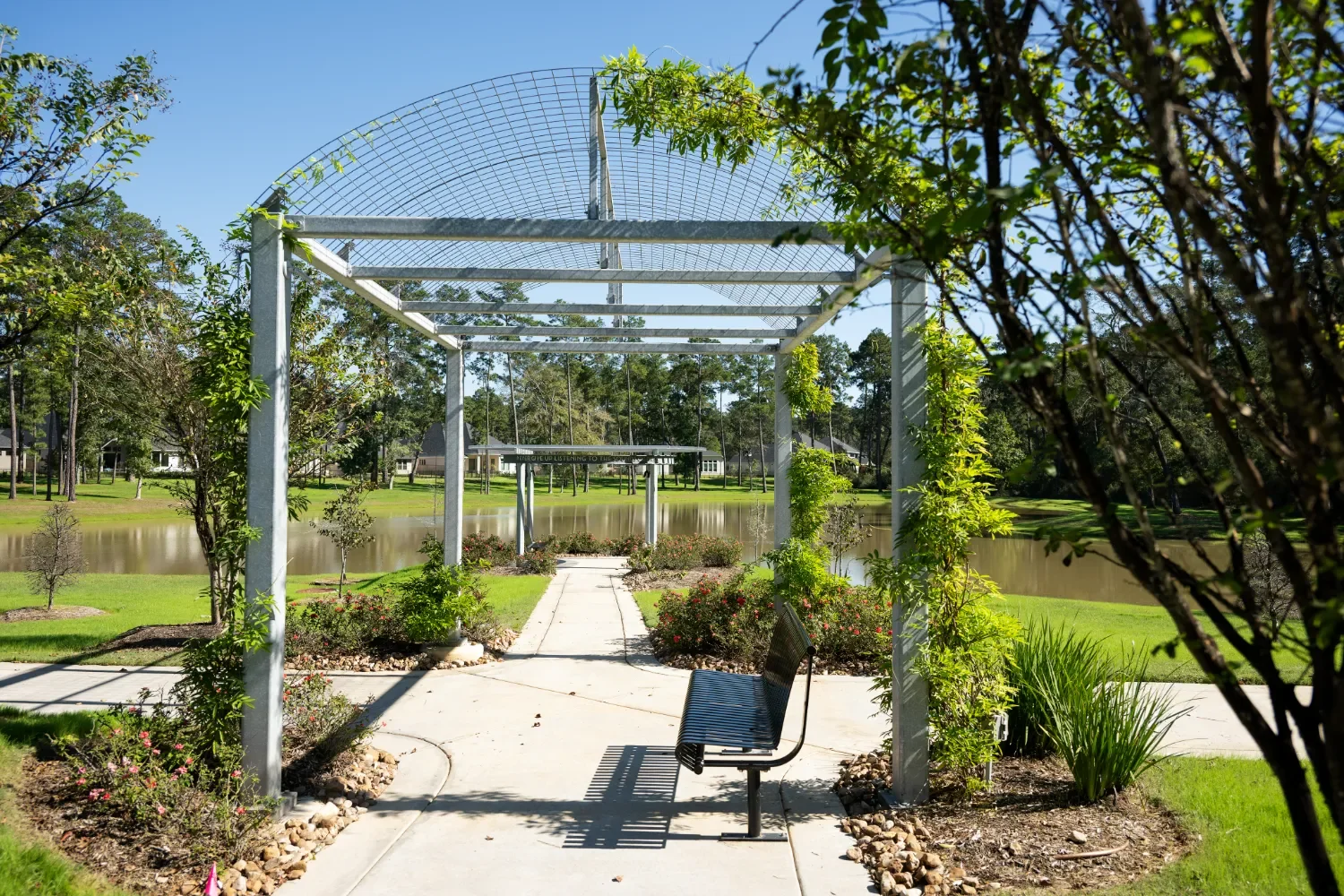 Large-scale commercial landscaping installation in Katy, TX