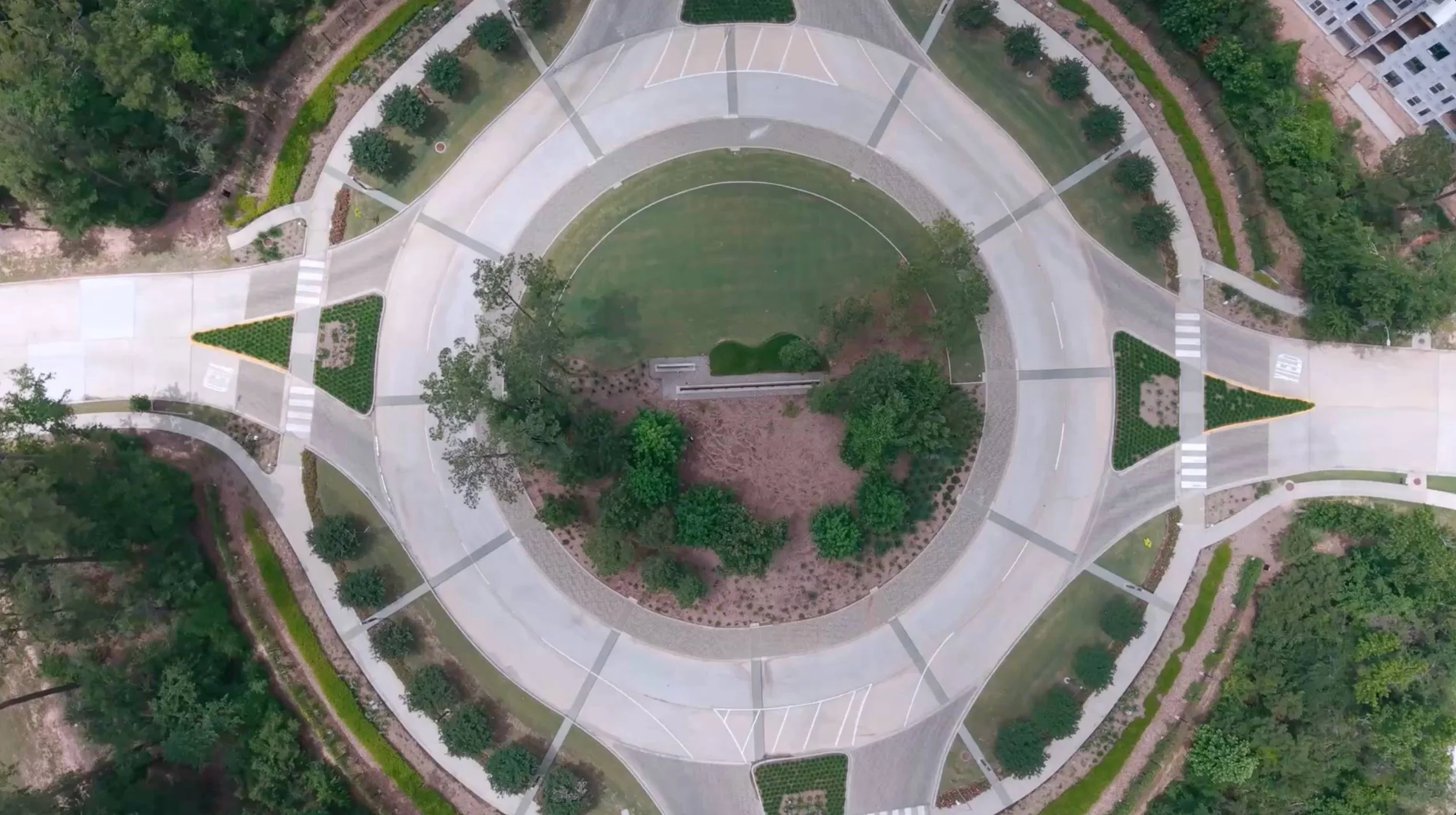 aerial view of a neighborhood landscaped and maintained by Ethoscapes.png