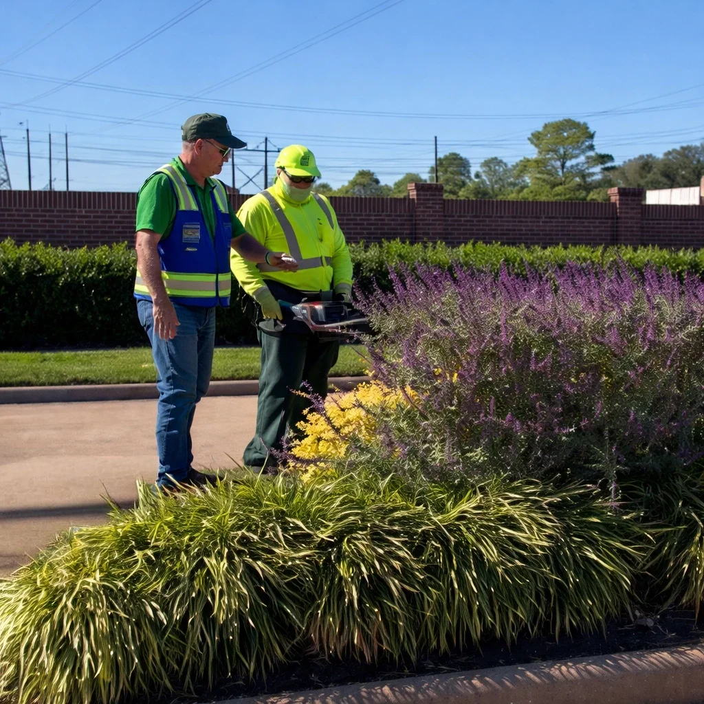Field supervisor conducting quality control walk in Harris County, TX