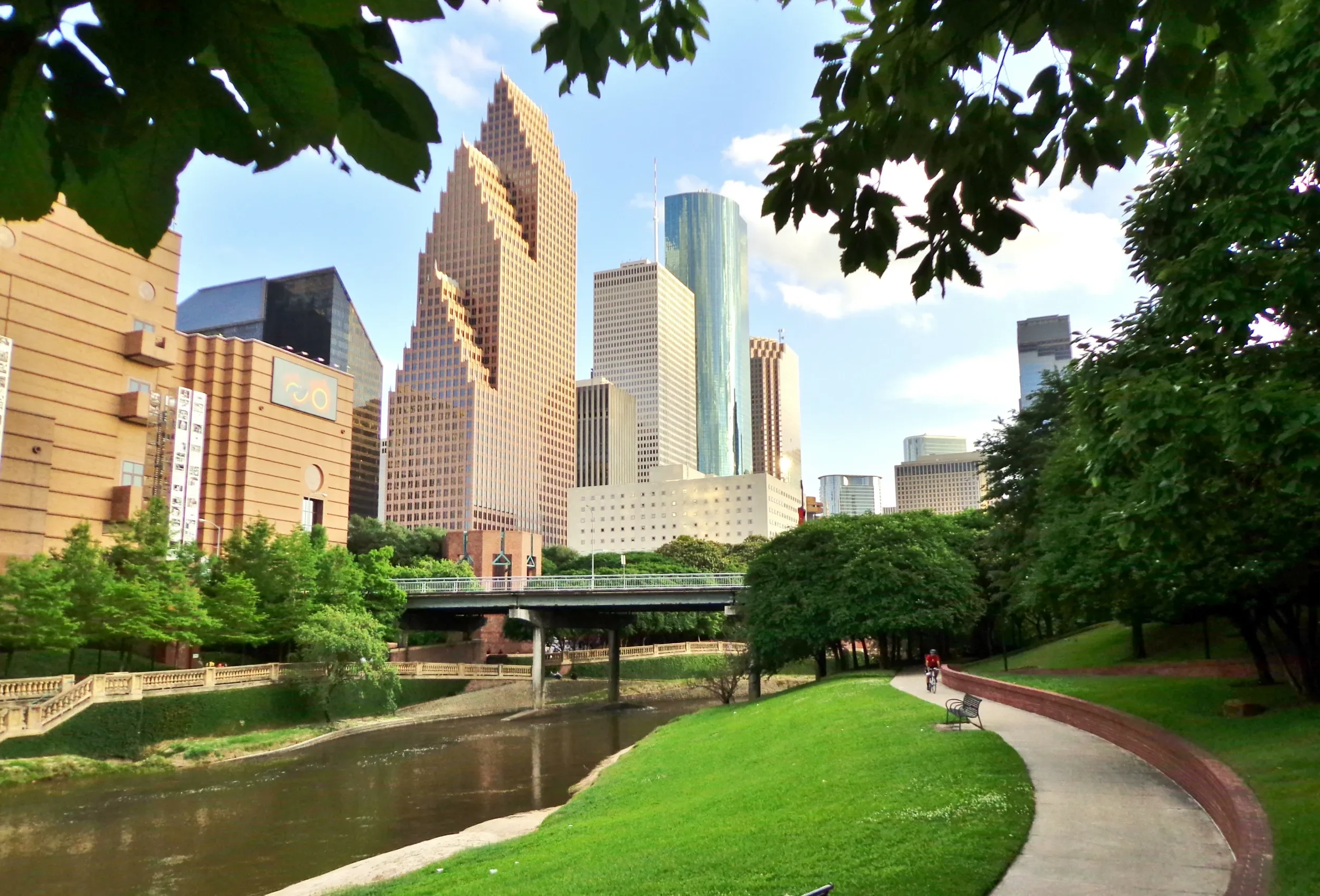 Commercial landscaping company maintaining high-rise office campus in Houston, TX