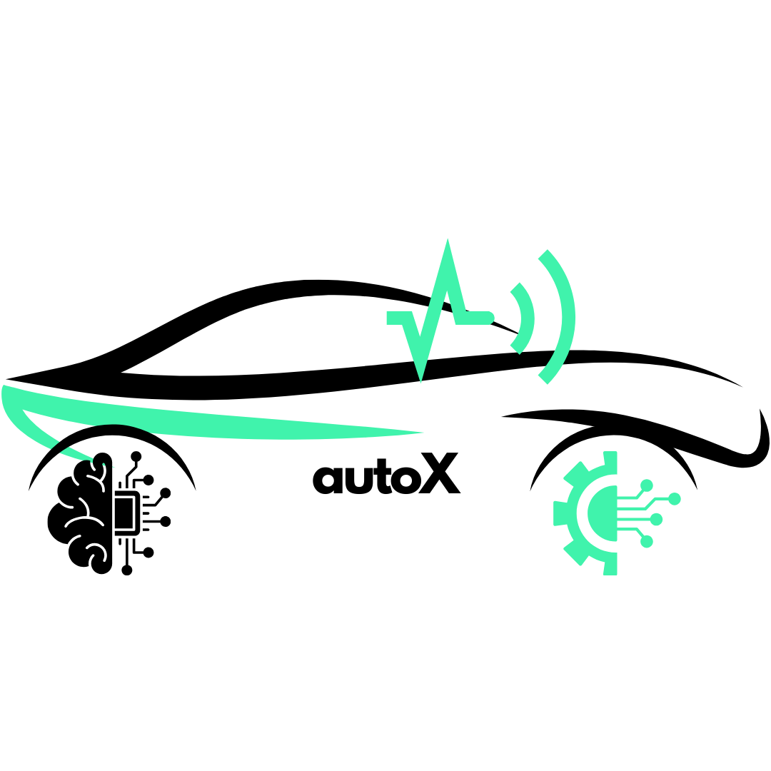 autoX Innovator Awards logo graphic with icons representing healthcare, technology, and data, including a stethoscope, a heartbeat line, a gear with circuitry, and a graph, all in teal color.