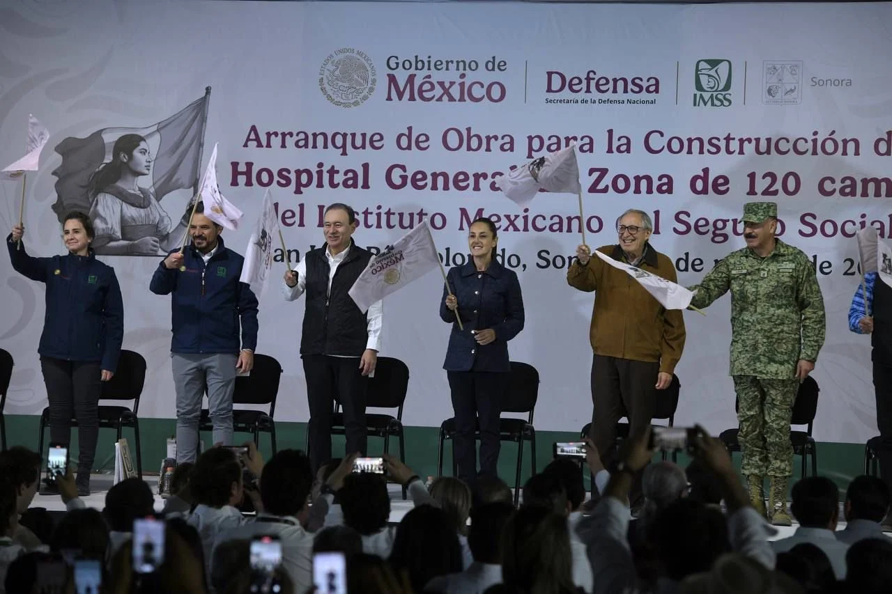 Reporta Gobernador Durazo 35% de avance en construcción del Hospital del IMSS en SLRC