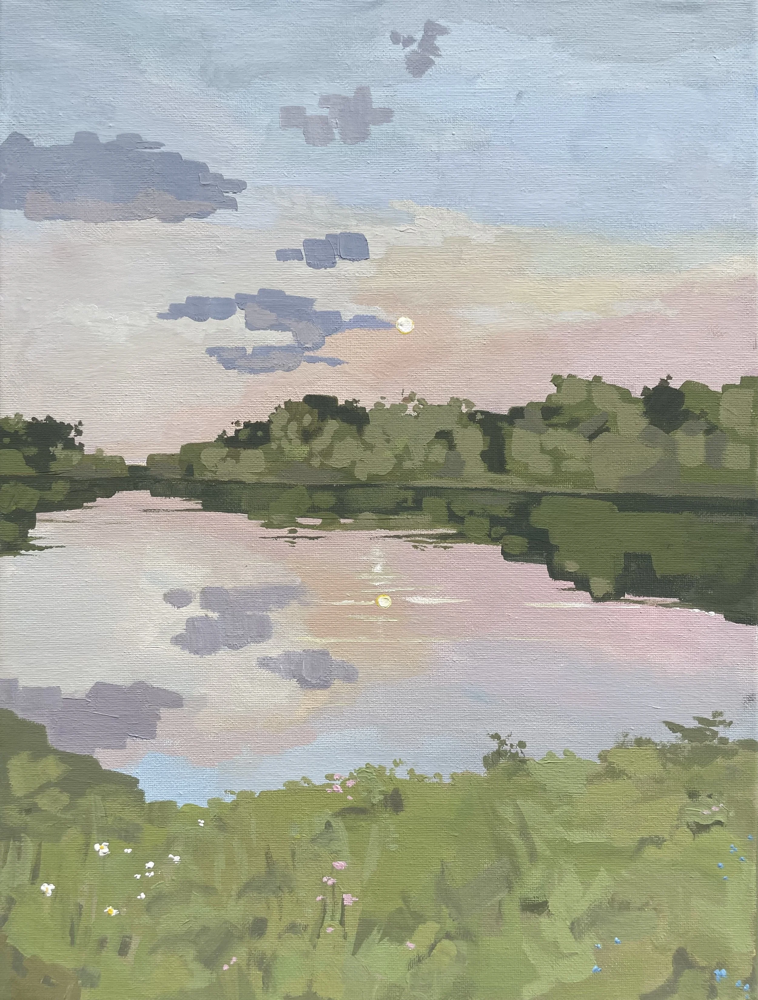 Sunset over Virginia Lake