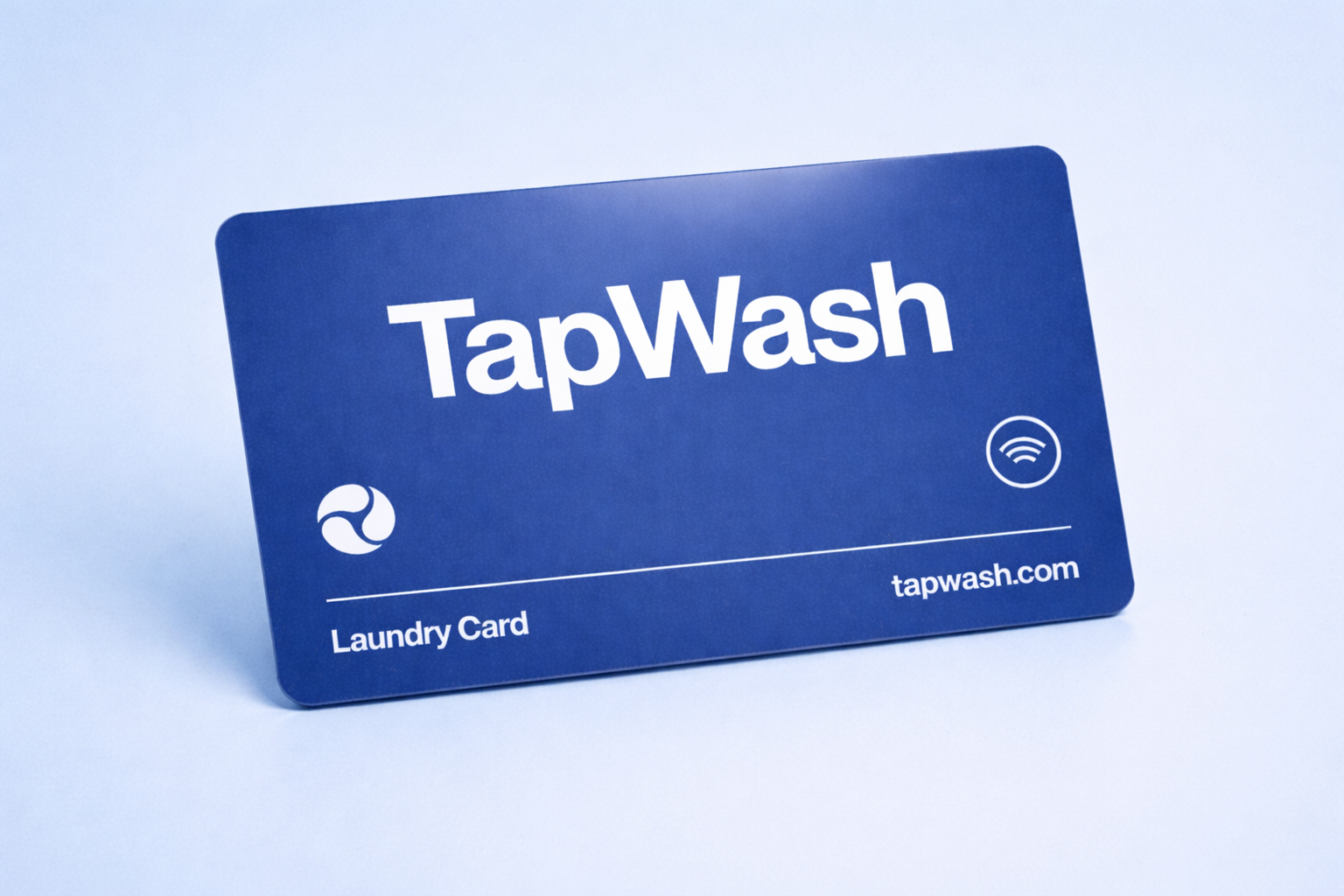Flat illustration representing a reusable laundry card that can be loaded with cash or credit and used at a Chicago laundromat for washers, dryers, and laundry product purchases.