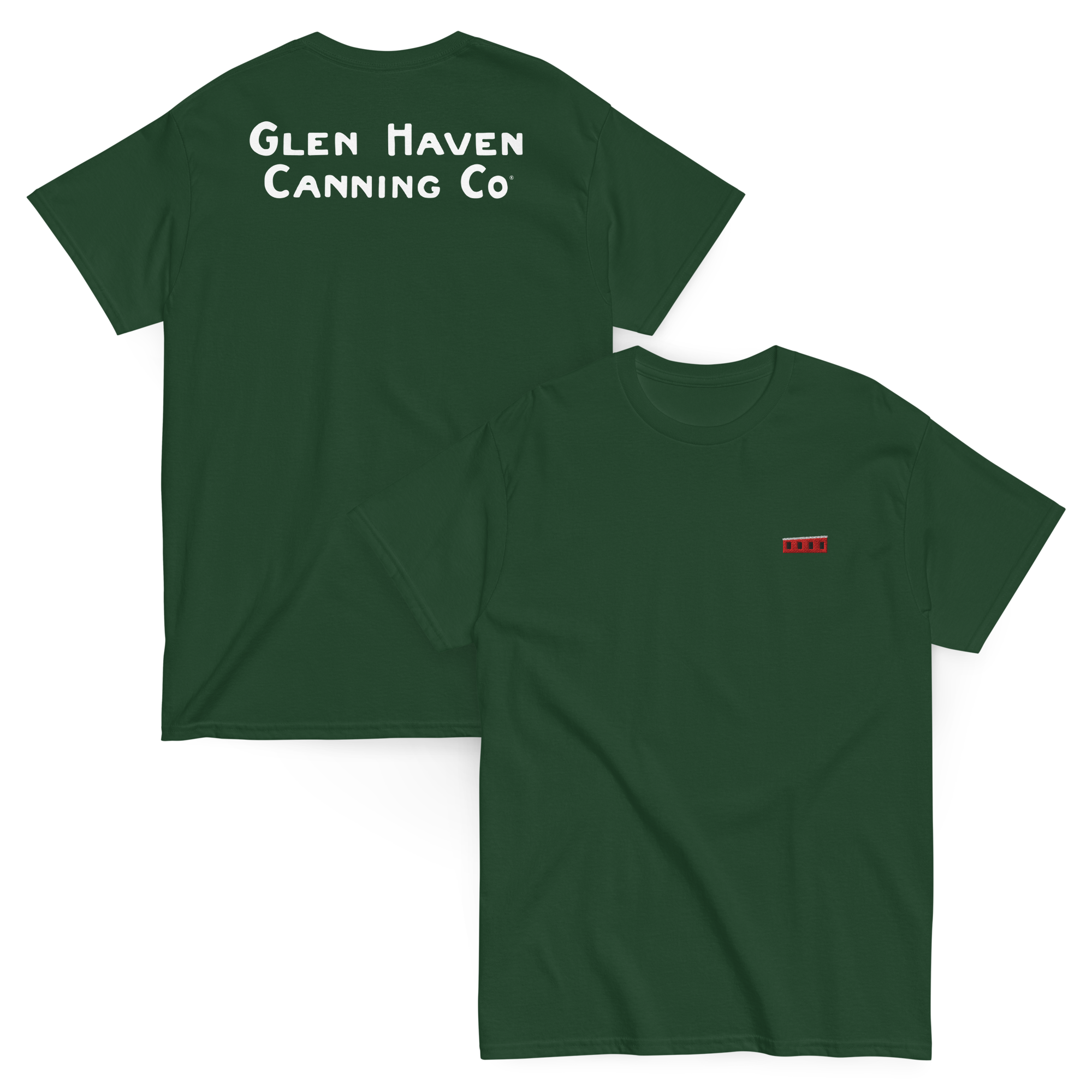 unisex-classic-tee-forest-green-front-and-back-6a1c70a4164a6.png