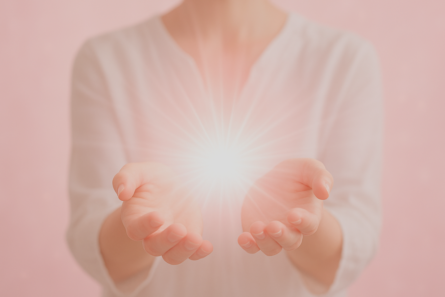 A close-up of a hand with fingers slightly spread, holding a sunlit object briefly catching the sunlight, with a bright outdoor background and a blurred person nearby.