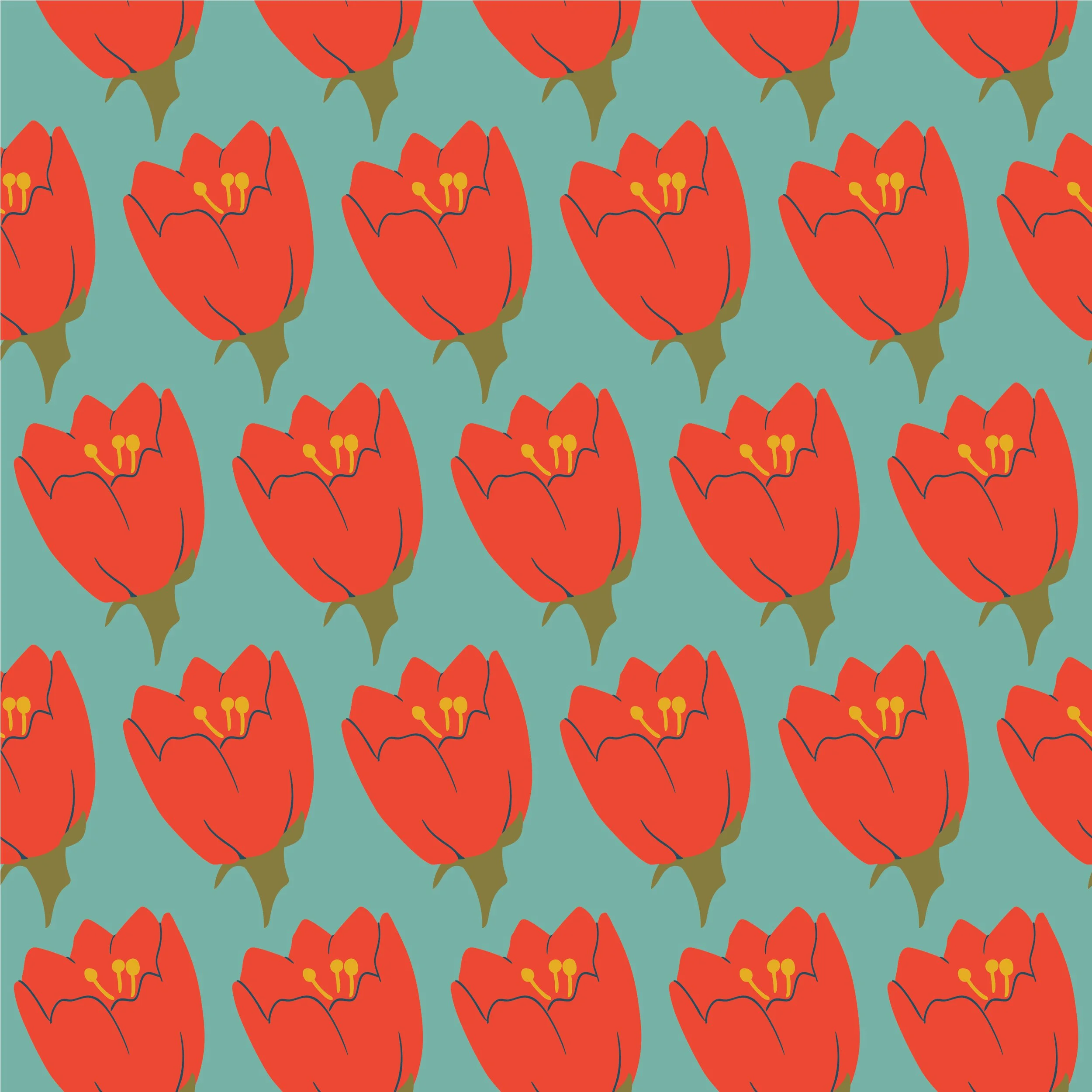 Tilted Tulip Pattern