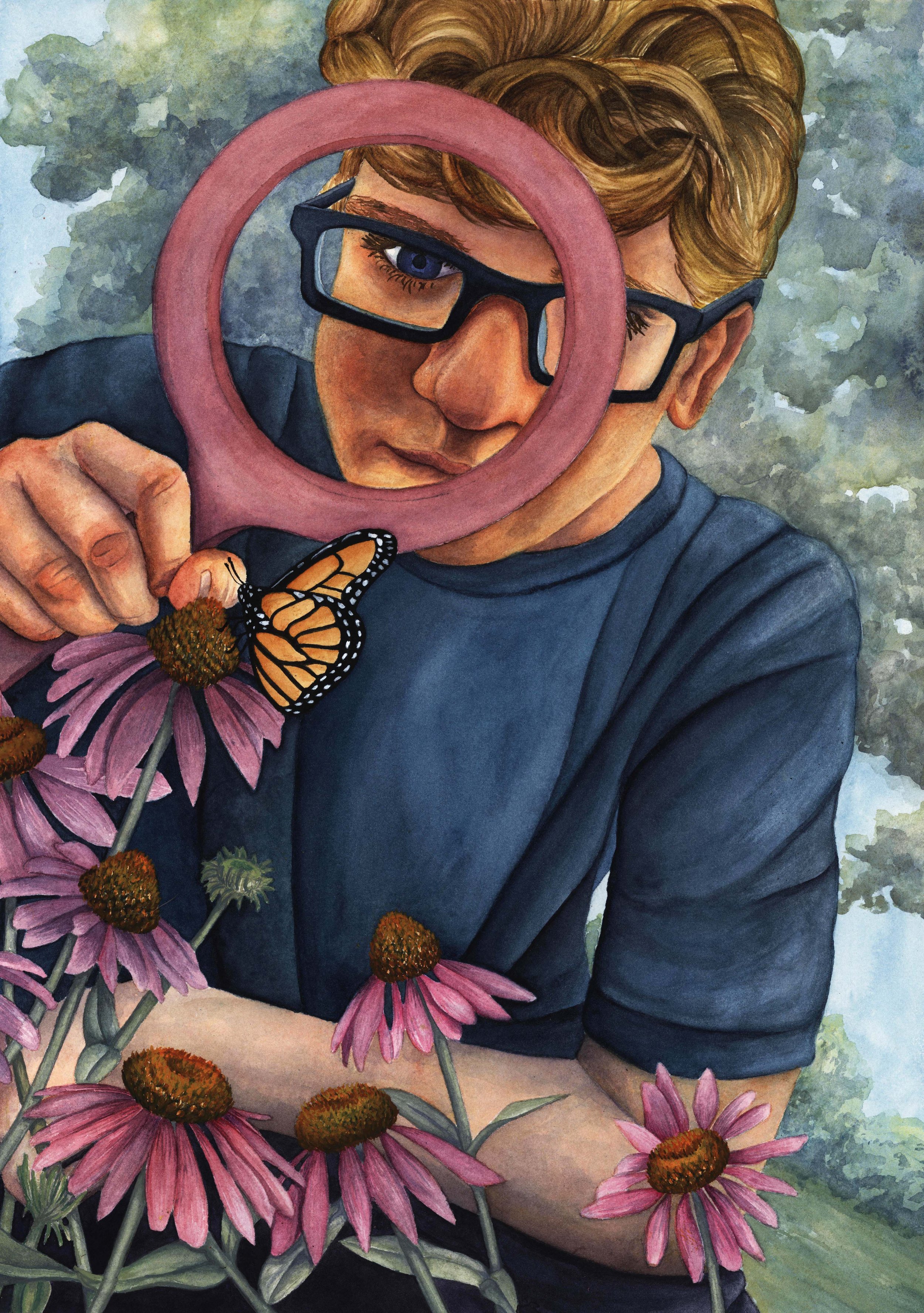 Looking Up Close | Watercolor | Spring 2024 | 12.25” x 17.5”