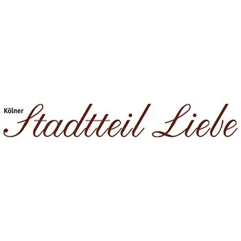 Grafik mit dem Text 'Kölner Stadtteil Liebe' in eleganter Schrift auf weißem Hintergrund.