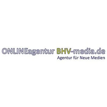 Logo der Onlineagentur BHV-media.de mit Untertitel 'Agentur für Neue Medien'.