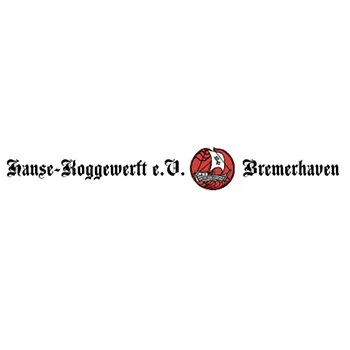 Logo mit Text 'Hanse-Boggewert e.V. Bremerhaven' und einem roten Segelboot in der Mitte.