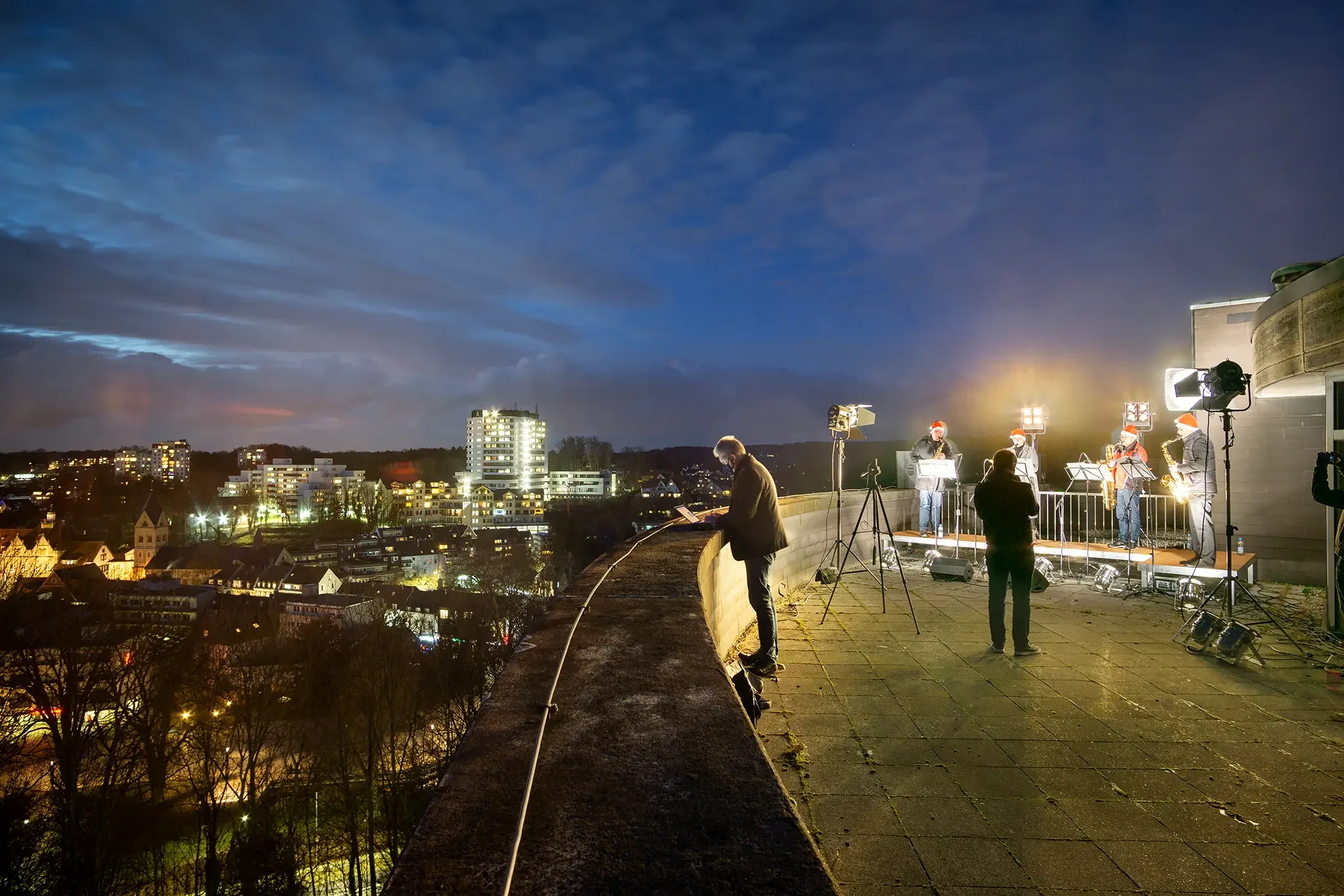 Saxophonkonzert über den Dächern Bergisch Gladbachs