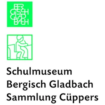 Logo des Schulmuseums Bergisch Gladbach mit Text 'Schulmuseum Bergisch Gladbach Sammlung Cüppers'