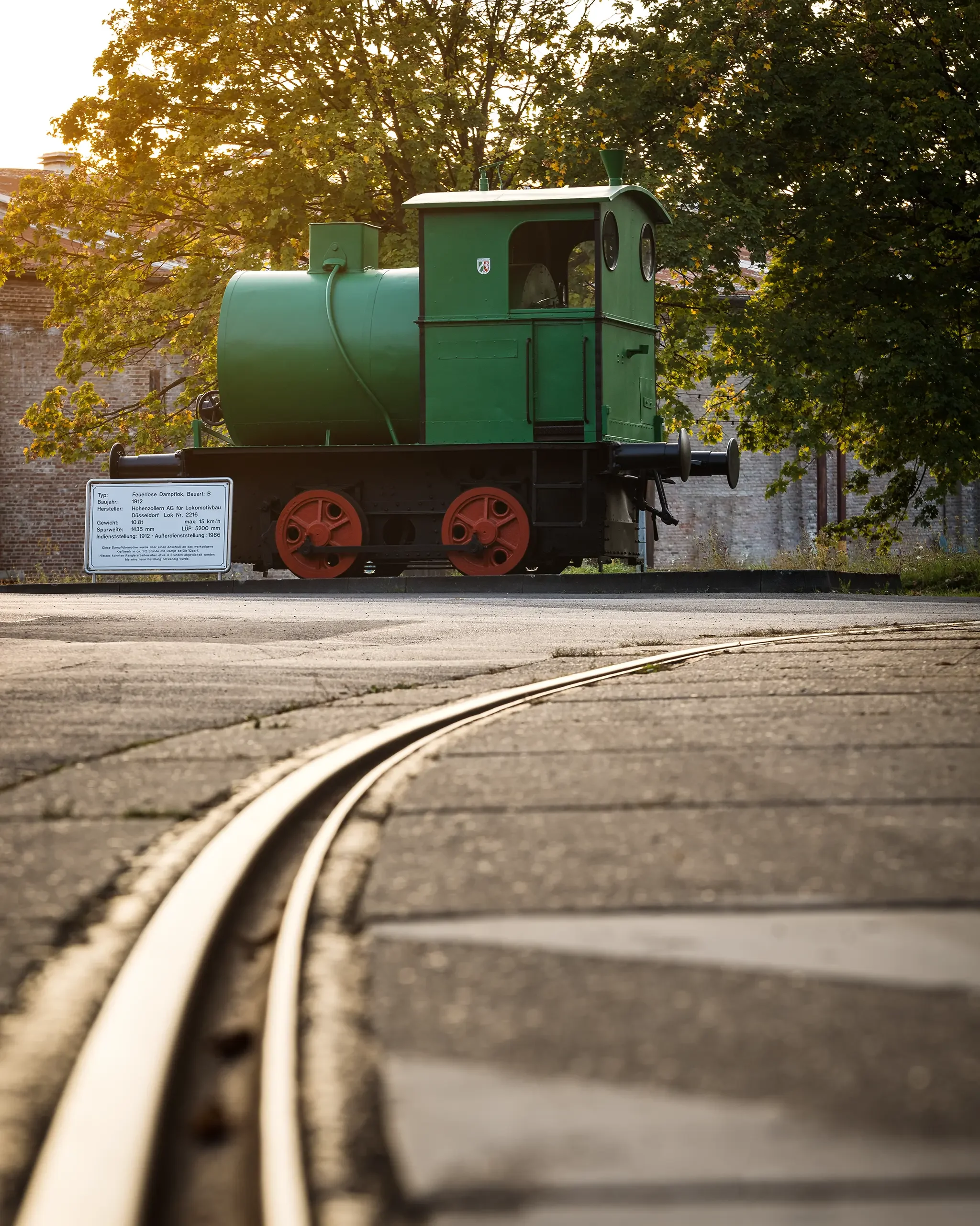 Museumslokomotive auf dem Zanders-Gelände, Bergisch Gladbach