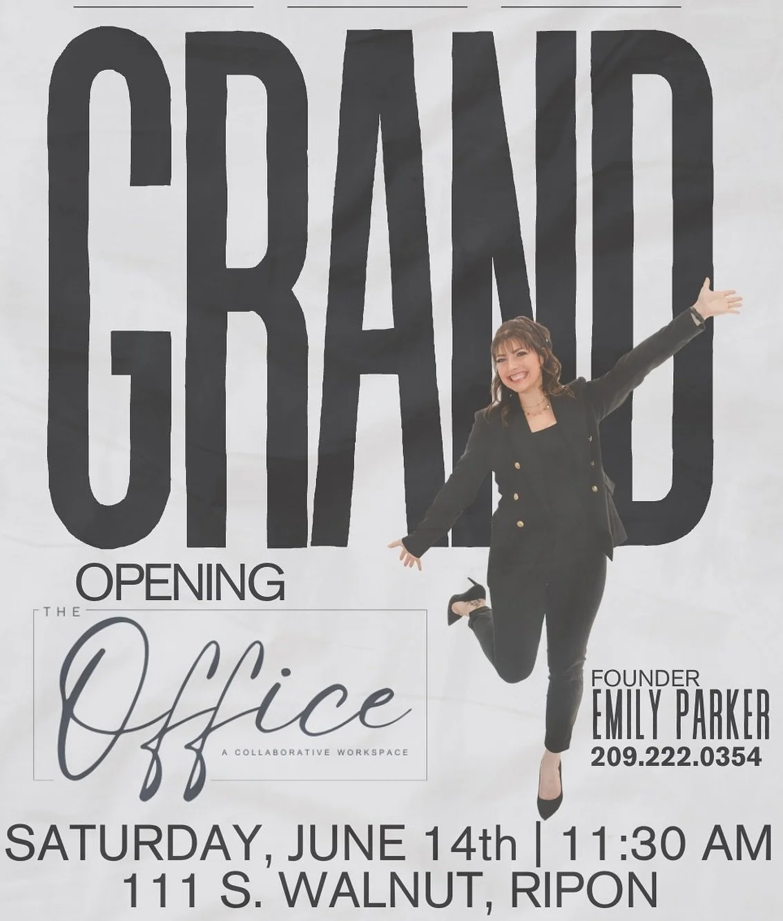 We&rsquo;ve been open and loving it&hellip; but now it&rsquo;s time to celebrate

Come join us for the grand opening celebration of The Office on Saturday, June 14th at 11:30 AM

Enjoy food, refreshments, good vibes, and a tour of the space!
Whether 