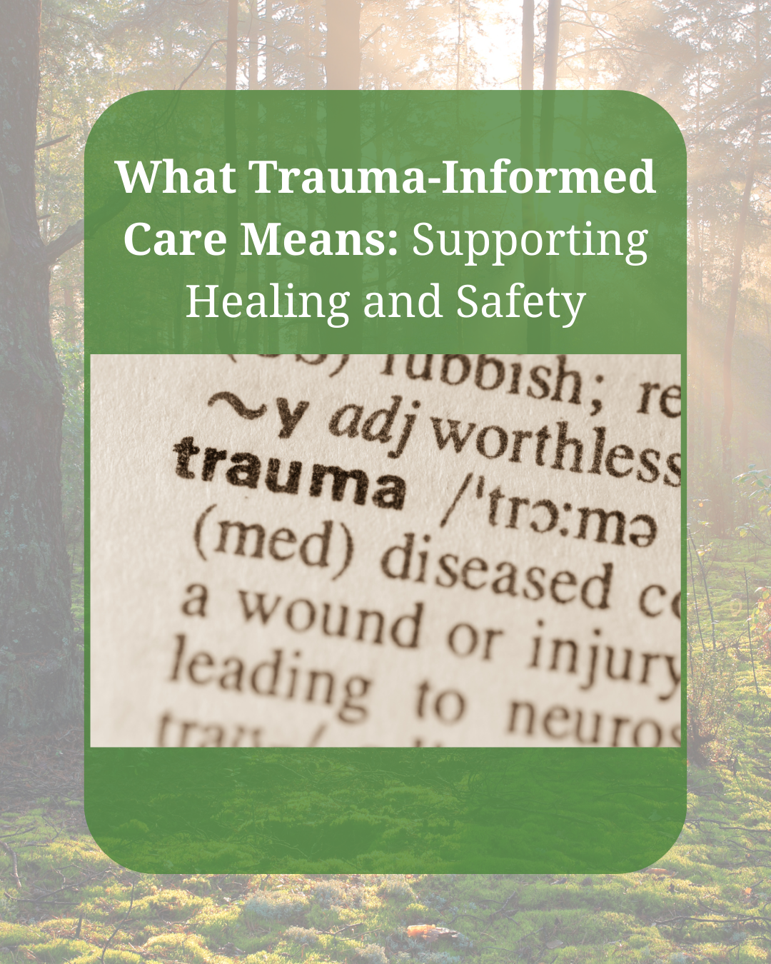 What Trauma-Informed Care Means