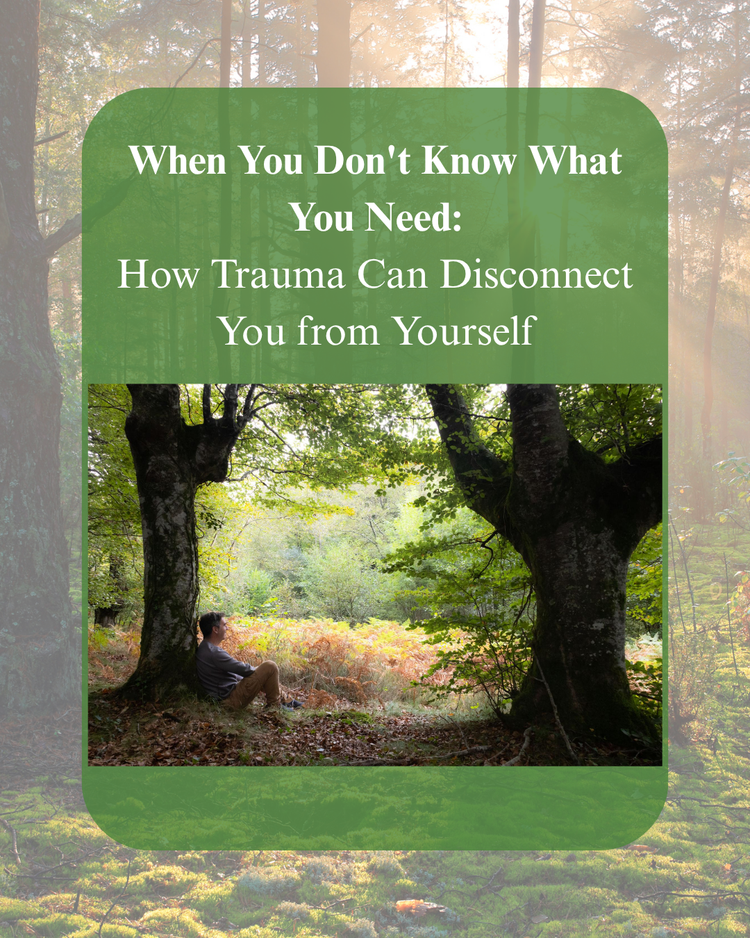 When You Don't Know What You Need: How Trauma Can Disconnect You from Yourself
