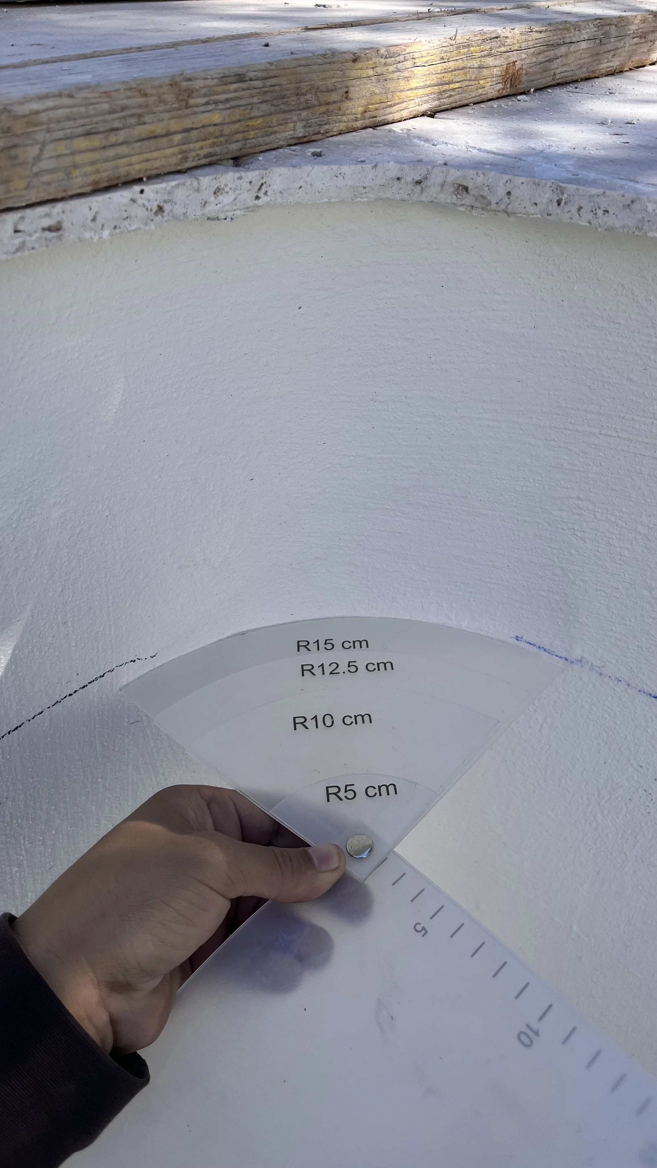 Medida de medias cañas