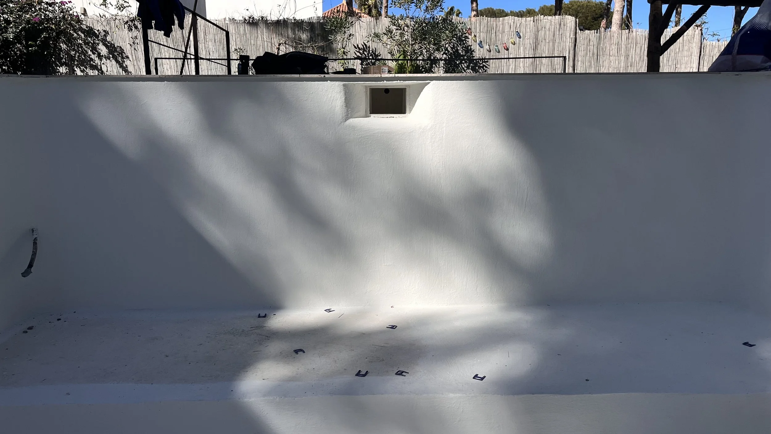 Preparación del muro de separación