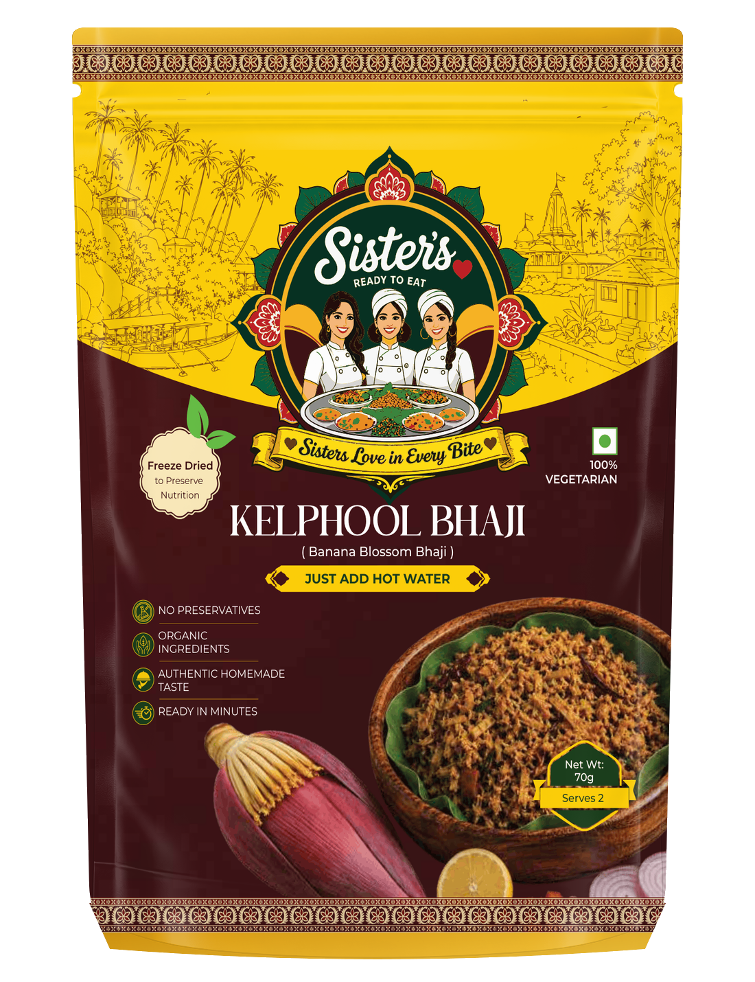 Kelphool Bhaji (Banana Blossom Bhaji)
