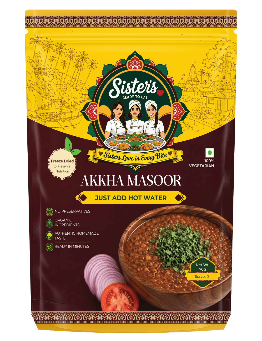 Akkha Masoor (Brown Lentils Curry)