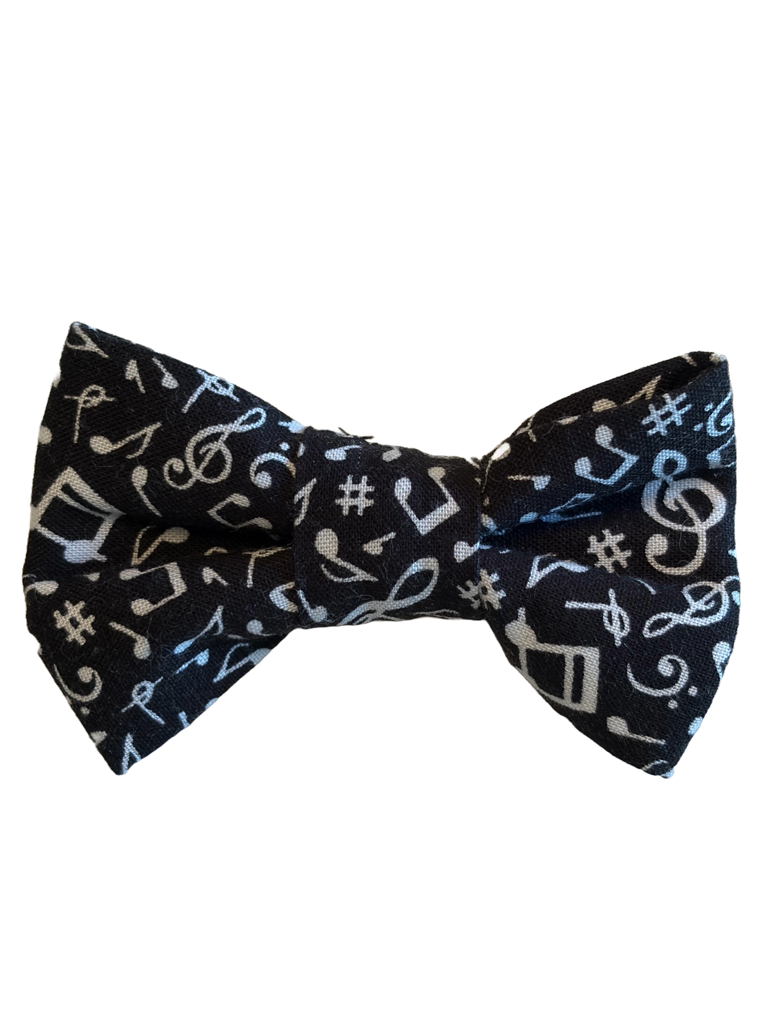 Music Notes Fabric Bowtie