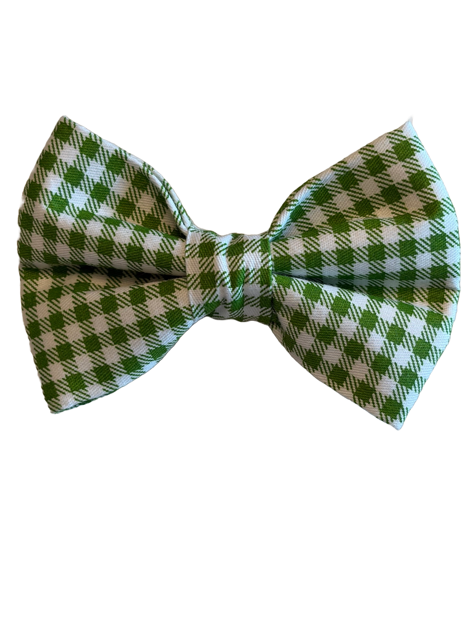 Green Check Fabric Bowtie