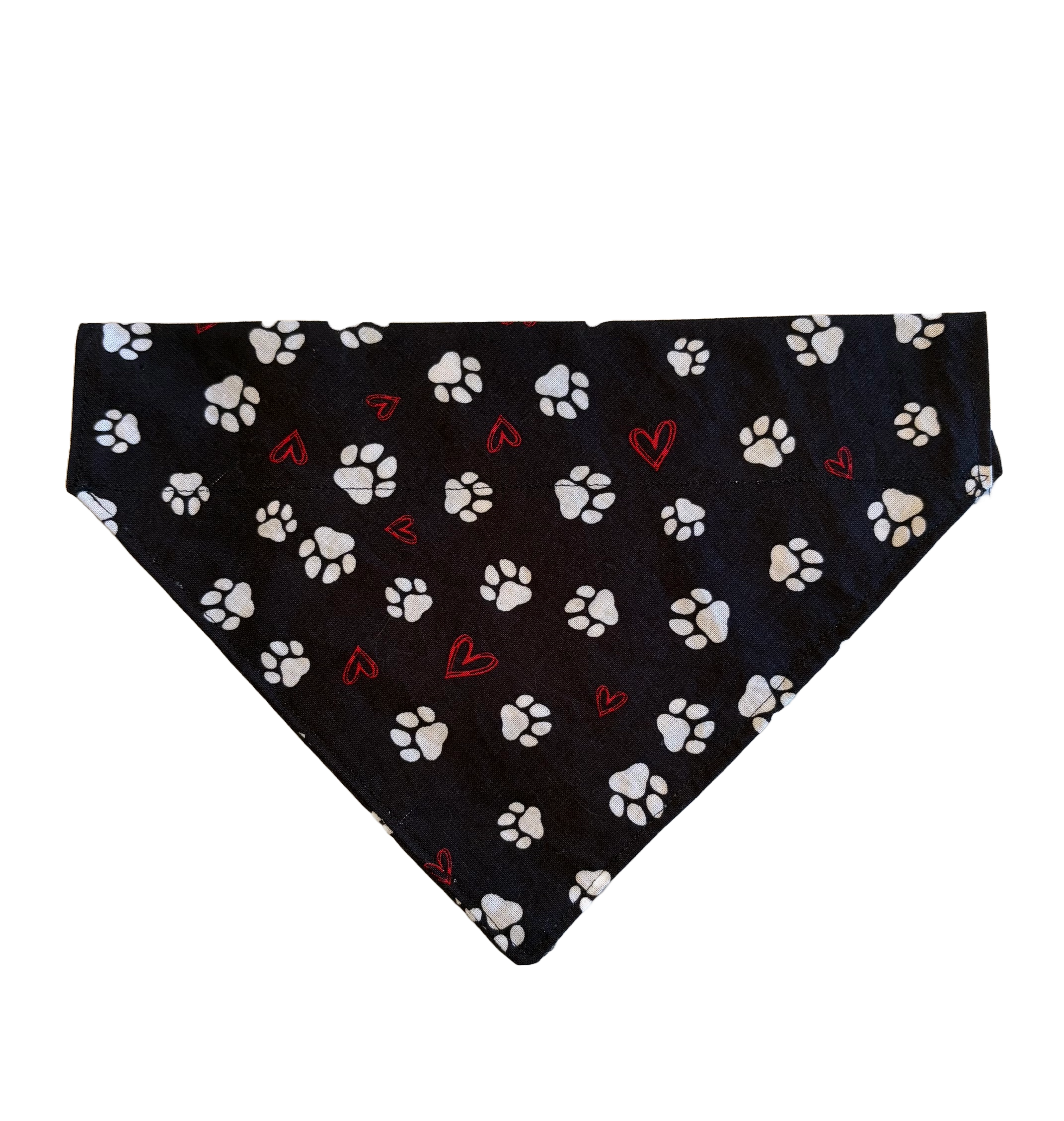 Dog Paws and Hearts Fabric Bandana for Cats and Dogs