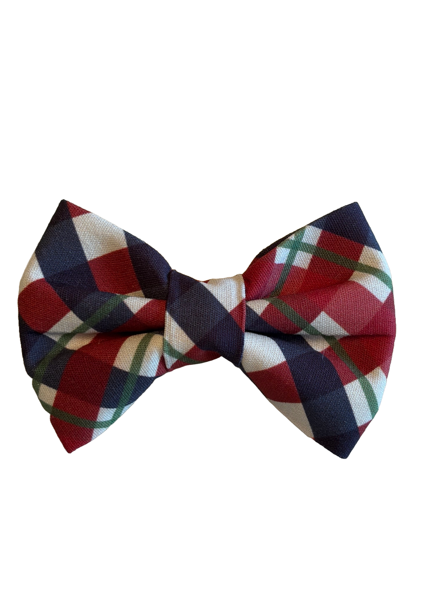Fourth Of July Plaid Fabric Bowtie
