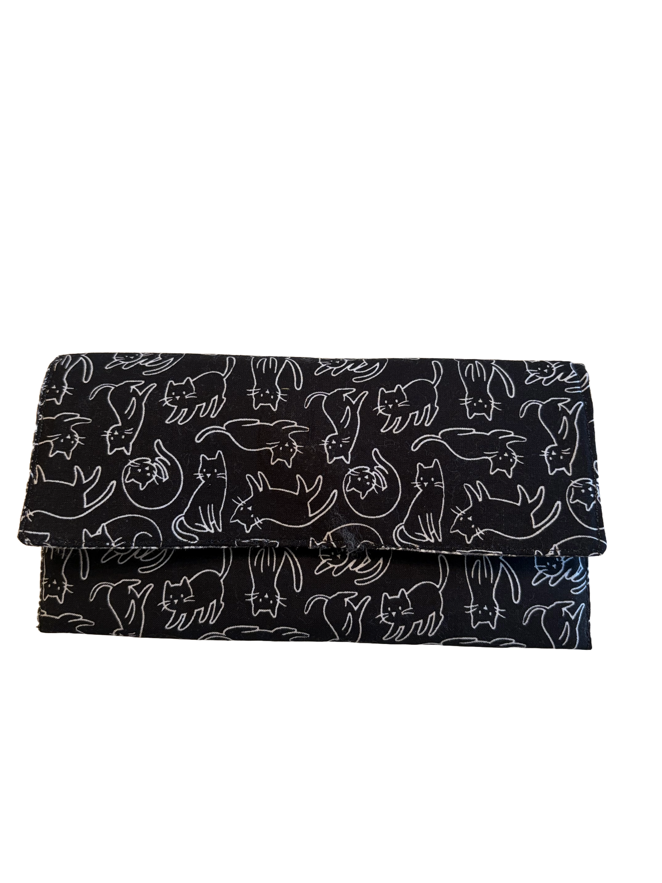 Black and White Drawn Cats Phone keeper