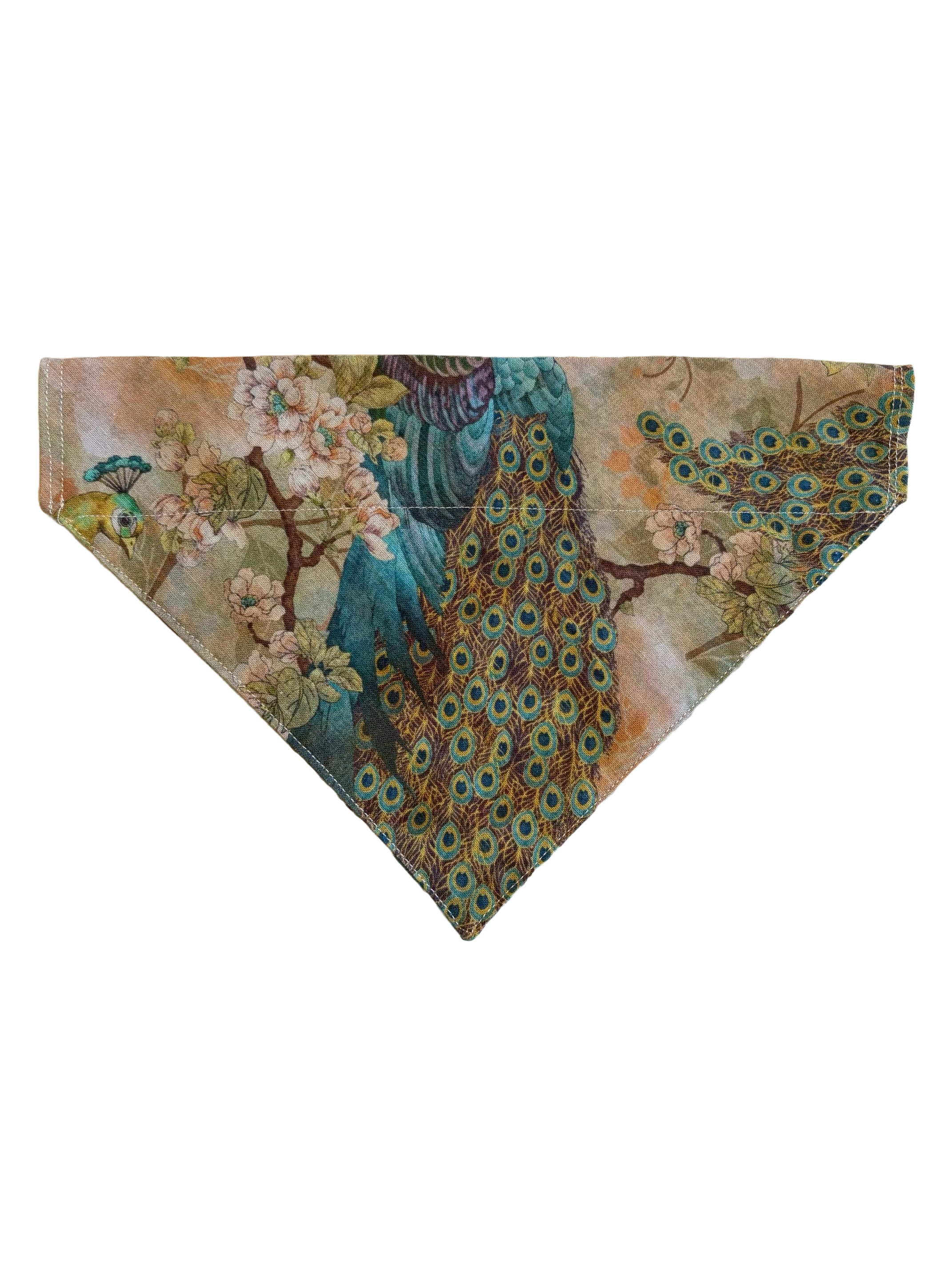 Peacock Fabric Bandana for Cats and Dogs
