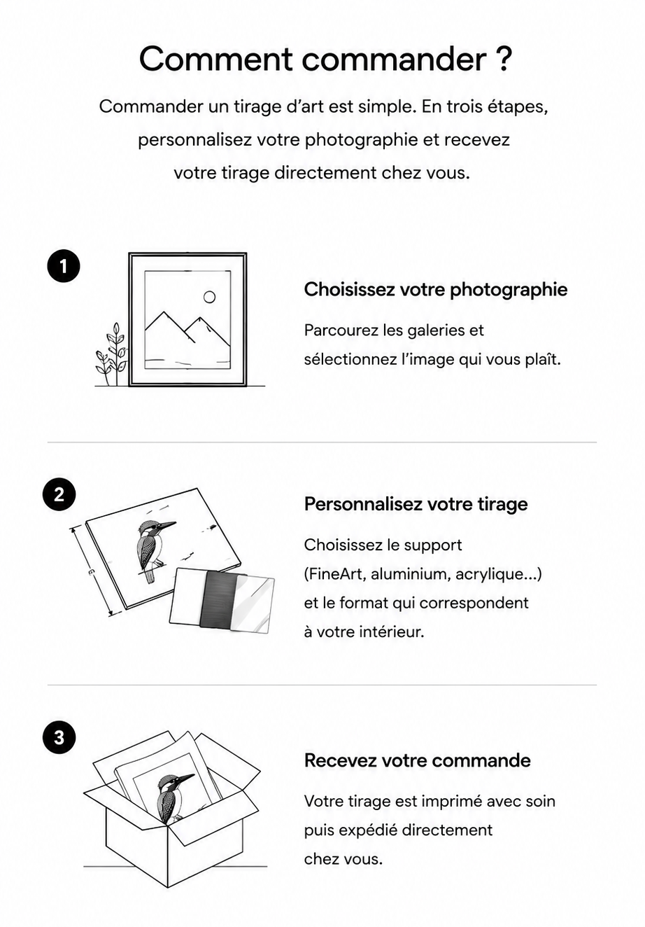 Guide en trois étapes pour commander un tirage photo d'art de Valiant Pinguin