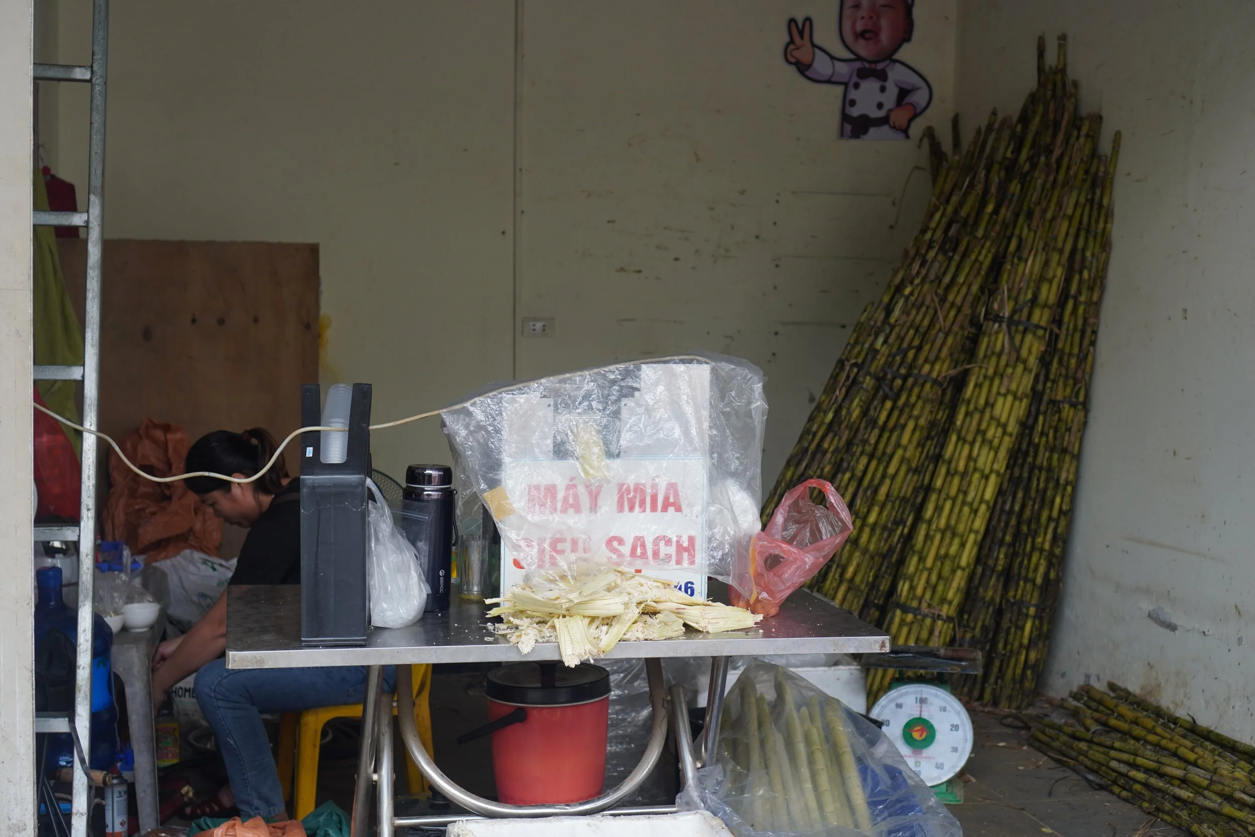May at her Sugar Cane shop, Long Bien VN