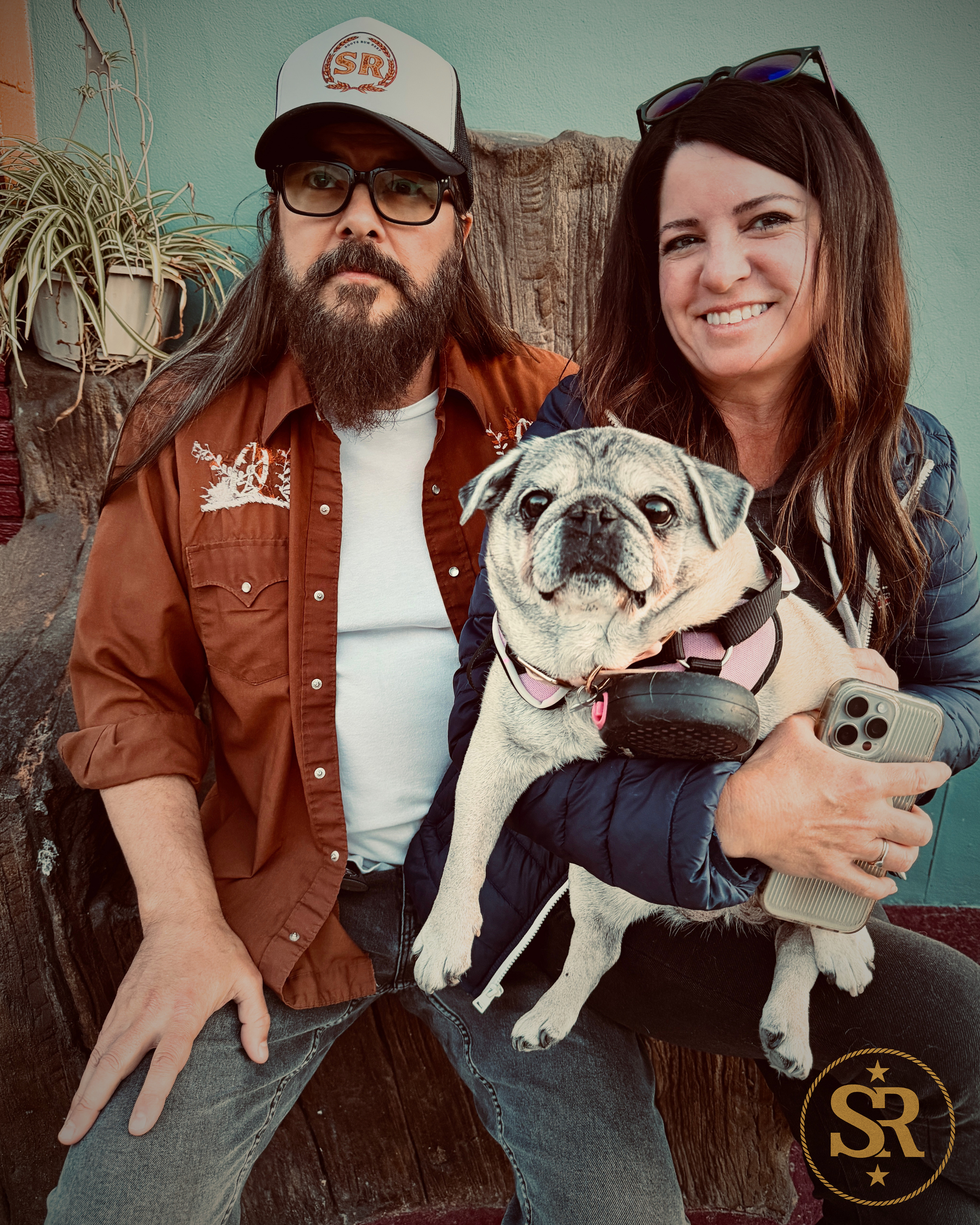 Sonny and his wife Kerri with Dog Bella