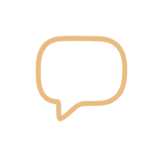 A glowing outline of a speech bubble on a black background.