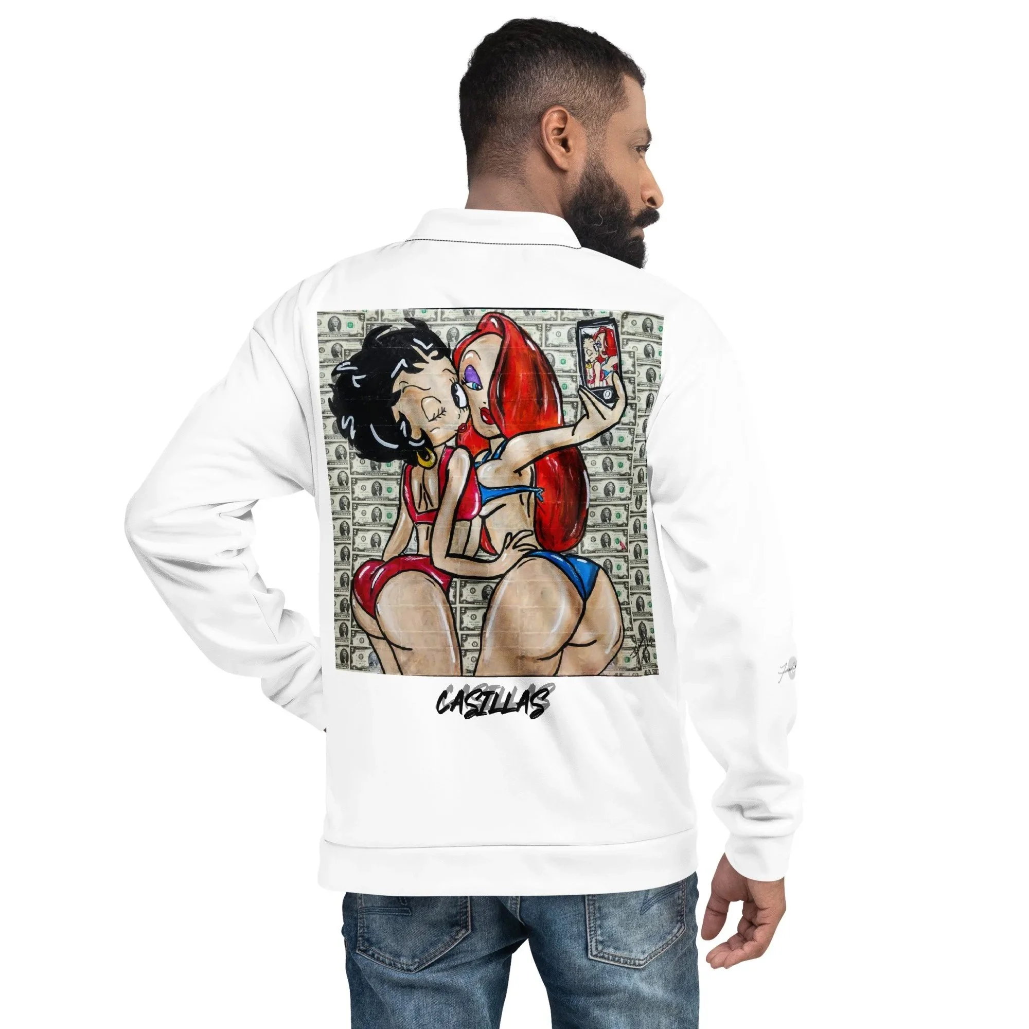 BETTY AND JESSICA Bomber Jacket WHITE