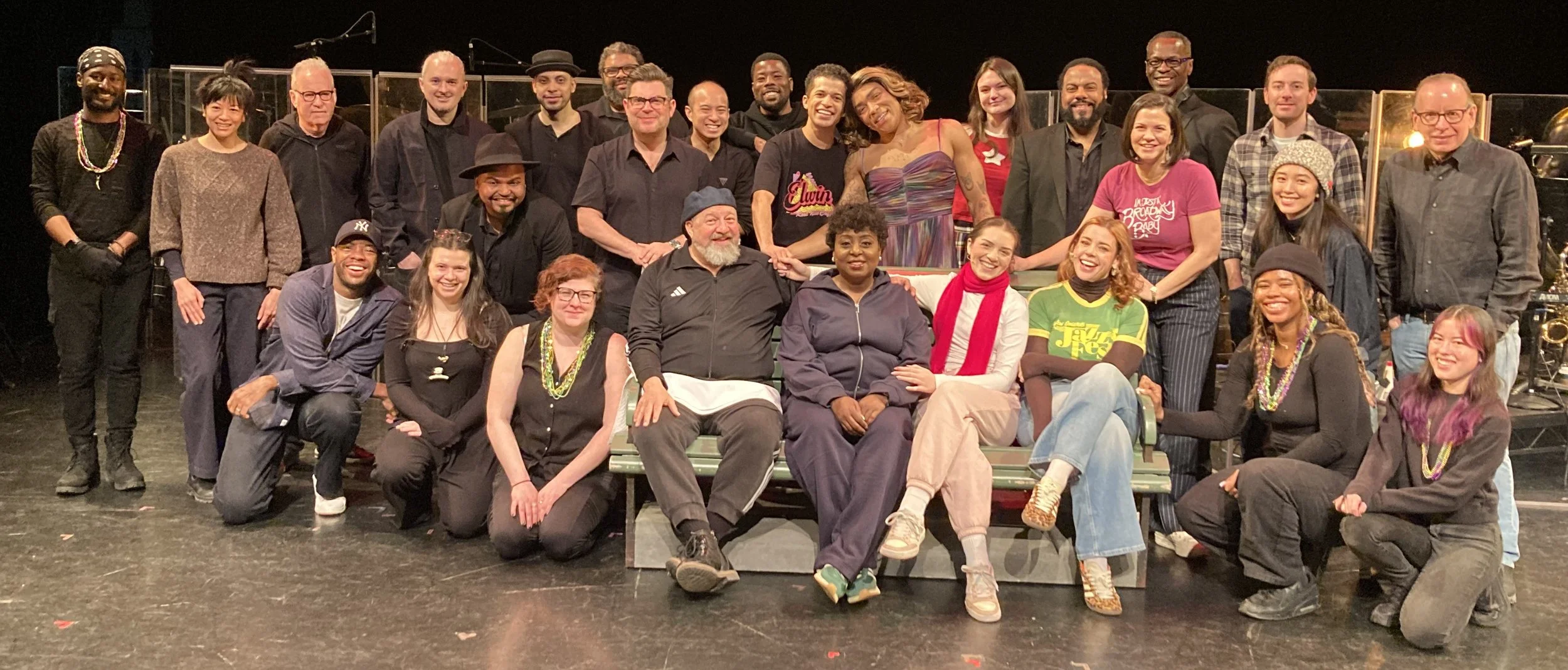 Group photo of the New York workshop cast of Let the Good Times Roll