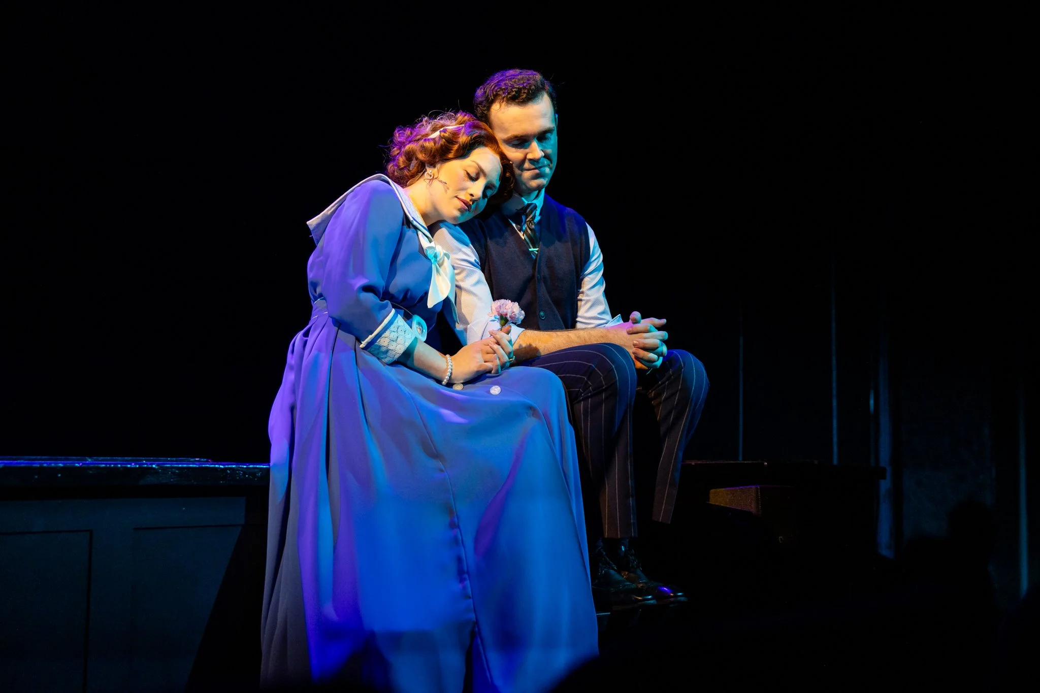Carmiña Monserrat as Jerusha and Liam Boyd as Jervis in "Daddy Long Legs" at The Phoenix Theatre Company - Photo by Brennen Russell