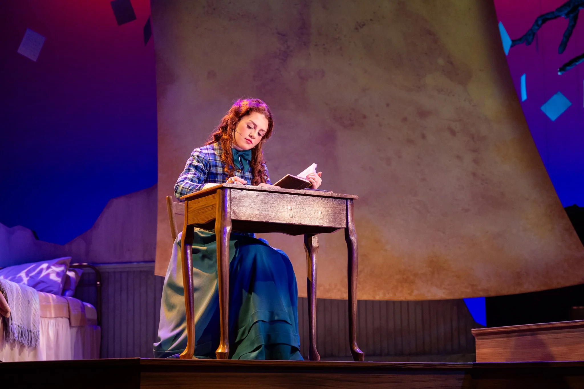Carmiña Monserrat as Jerusha in "Daddy Long Legs" at The Phoenix Theatre Company - Photo by Brennen Russell