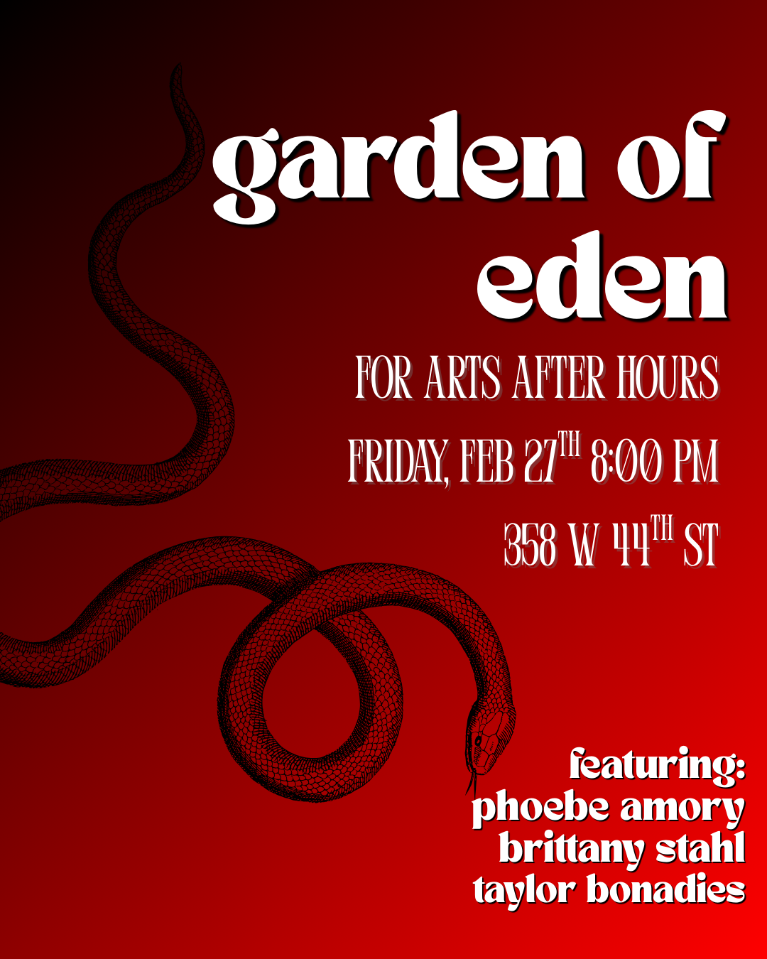 Garden of Eden at Arts After Hours