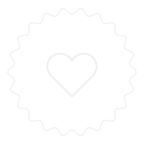 Heart in center of round squiggle border