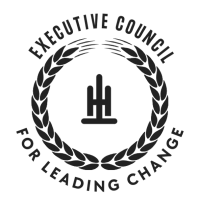 Graphic of the Executive Council logo with a circular design and the words 'EXECUTIVE COUNCIL' and 'TO LEADING CHANGE' around it.