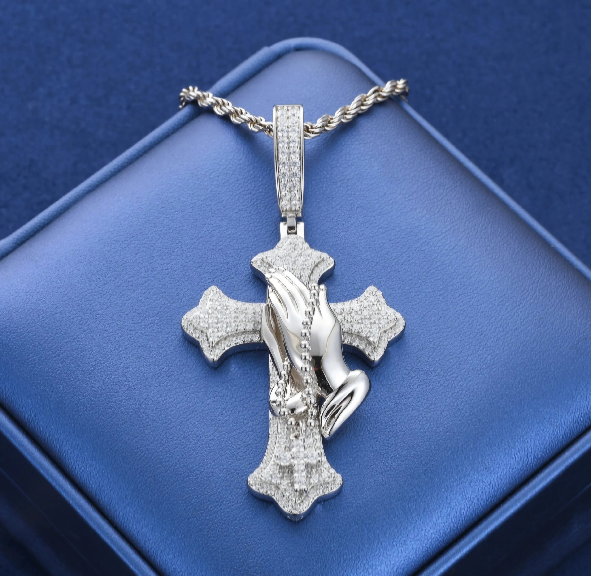 Praying Cross Pendant .925 Silver