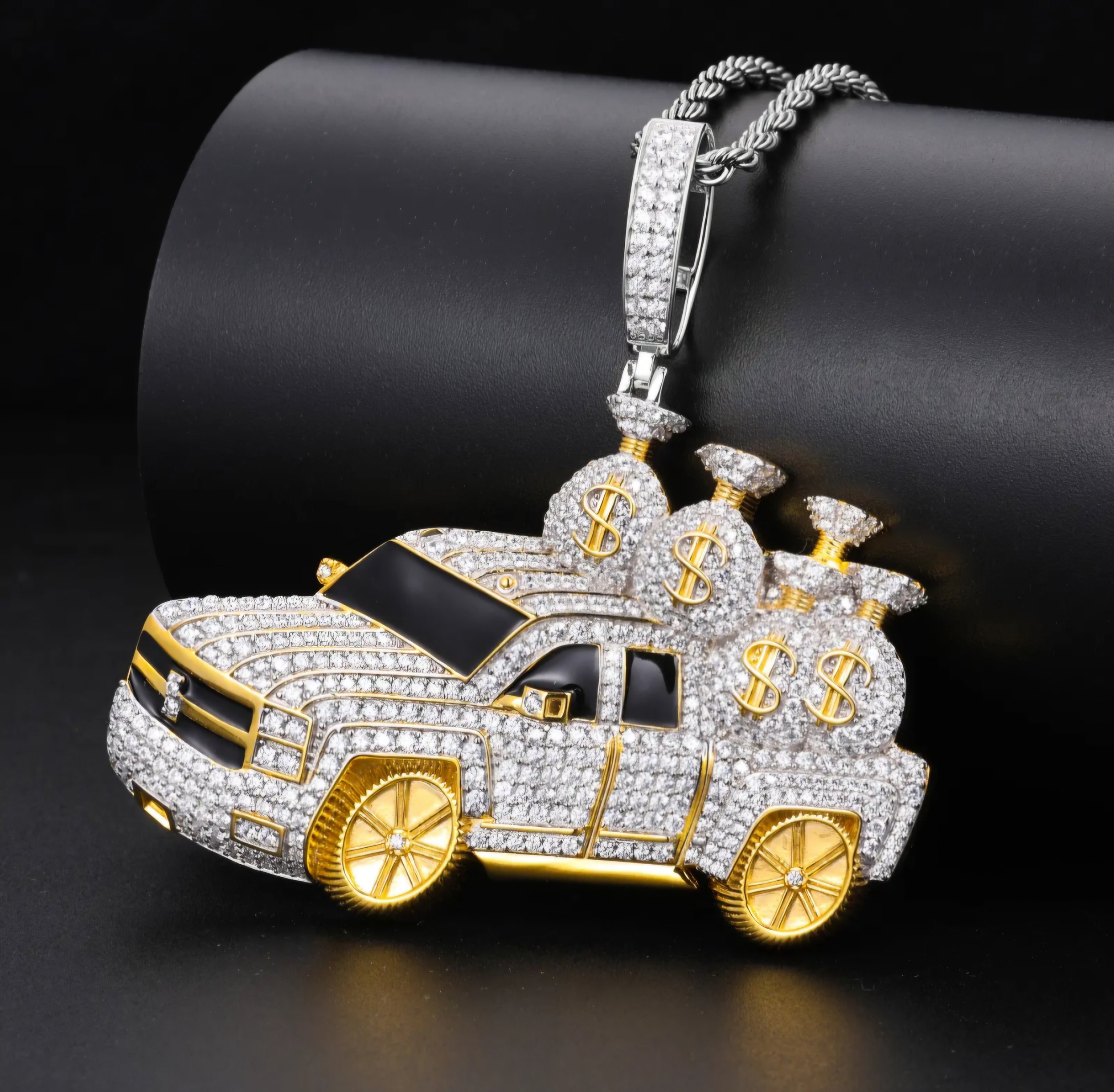 Money Truck Pendant .925 Silver
