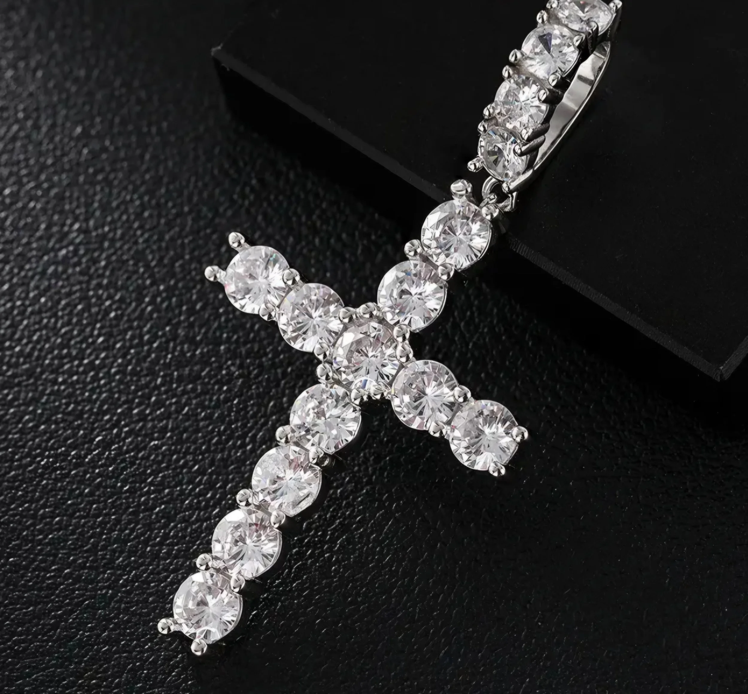 Tennis Cross Pendant .925 Silver