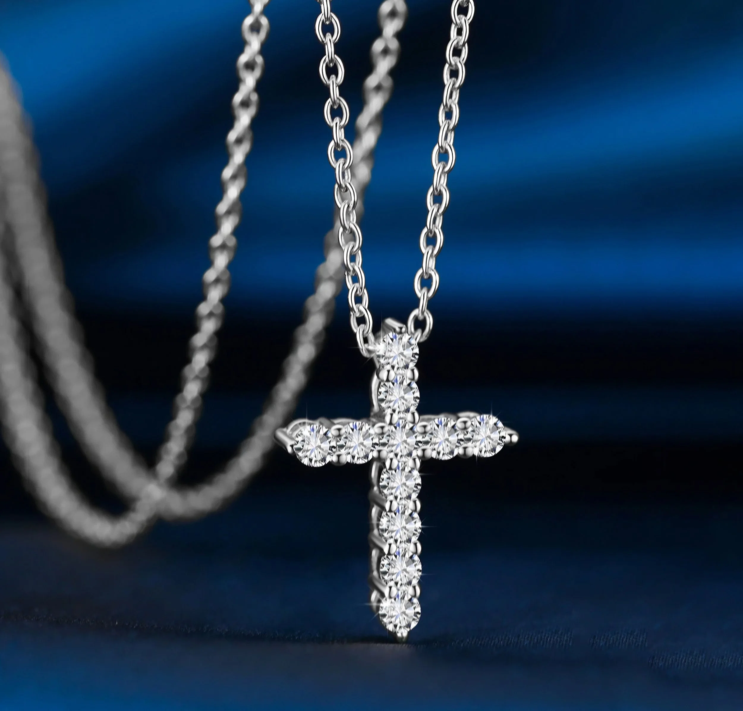 Cross Pendant With Necklace Combo .925 Silver